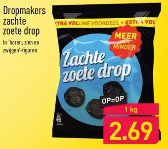 ALDI Dropmakers zachte zoete drop 1kg aanbieding