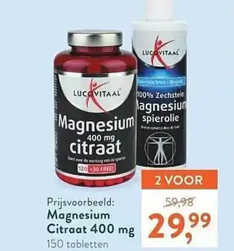 Holland & Barrett Lucovitaal magnesium citraat 400 mg aanbieding