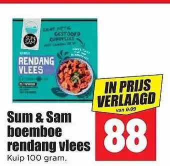 Dirk Sum & sam boemboe rendang vlees aanbieding