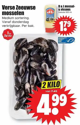 Dirk Verse zeeuwse mosselen of d & l mossel- & vissaus aanbieding