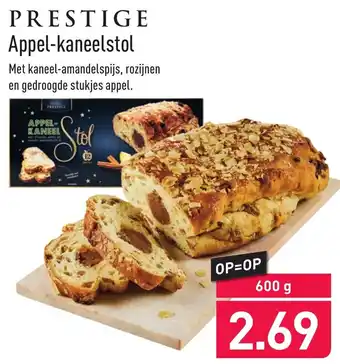 ALDI Prestige Appel-kaneelstol 600g aanbieding