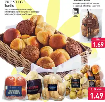 ALDI Prestige Broodjes 8-12 st aanbieding