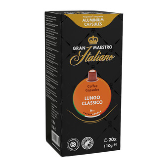 Koffievoordeel.nl Gran maestro italiano - lungo classico - 20 cups aanbieding