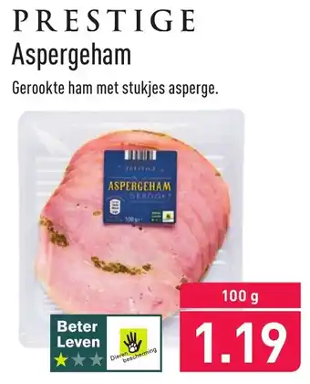 ALDI Prestige Aspergeham 100g aanbieding