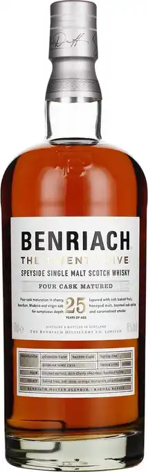 Drankdozijn Benriach 25 years the twenty five 70cl aanbieding