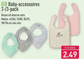 ALDI Baby-accessoires 2-/3-pack mt. 62/68, 74/80, 86/92 en 98/104 aanbieding