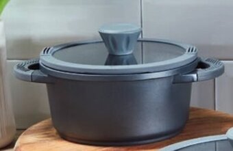 ALDI Gietaluminium pan met deksel 18cm aanbieding