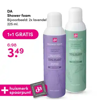 DA DA Shower faam 1+1 aanbieding