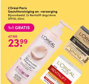 DA L'Oreal Paris Gezichtsreiniging en -verzorging 1+1 aanbieding