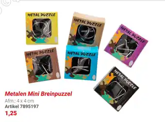 Lobbes Metalen mini breinpuzzel aanbieding