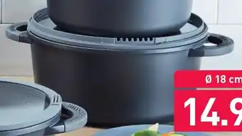 ALDI Gietaluminium pan met deksel 28cm aanbieding