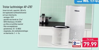 ALDI Tristar luchtreiniger AP-4787 aanbieding