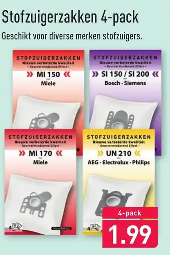 ALDI Stofzuigerzakken 4-pack aanbieding