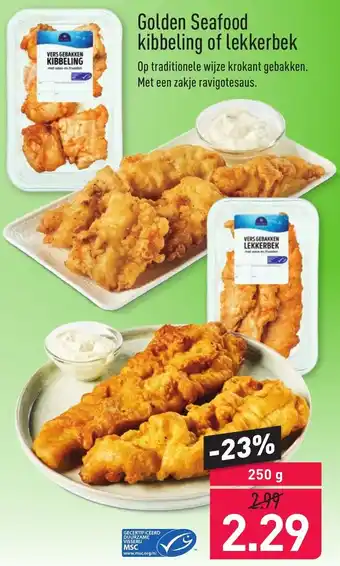 ALDI Golden Seafood kibbeling of lekkerbek 250g aanbieding