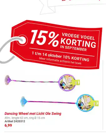 Lobbes Dancing wheel met licht ole swing aanbieding