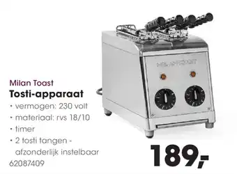 HANOS Milan Toast Tosti-apparaat aanbieding