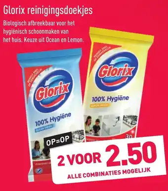 ALDI Glorix reinigingsdoekjes 2 st aanbieding