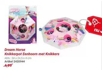 Lobbes Dream horse knikkerpot eenhoorn met knikkers aanbieding