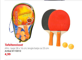Lobbes Tafeltennisset aanbieding