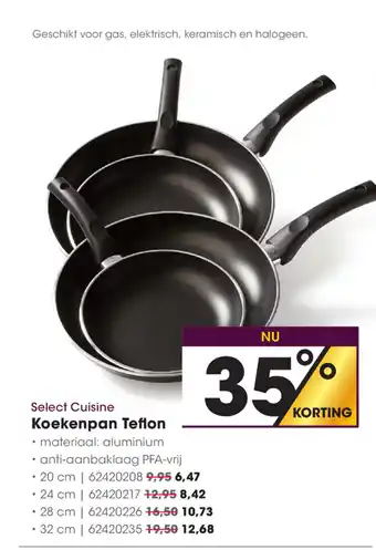 HANOS Select Cuisine Koekenpan Teflon 20 cm aanbieding