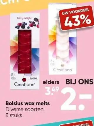 Big Bazar Bolsius wax melts aanbieding