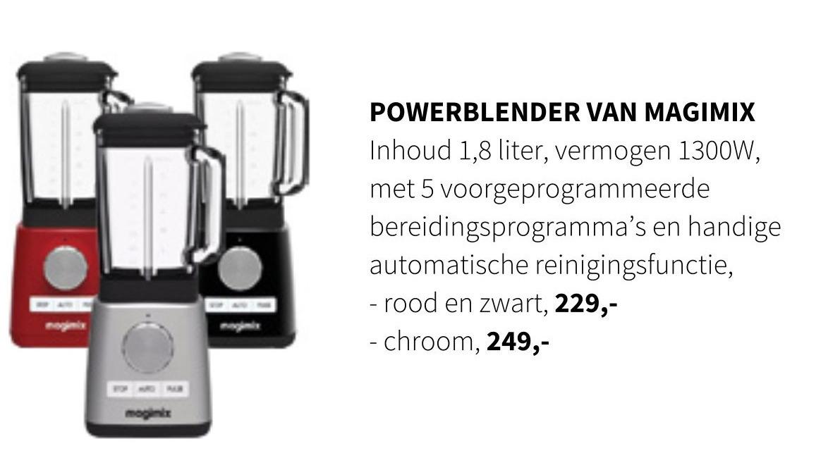 Powerblender van magimix aanbieding bij Nijhof