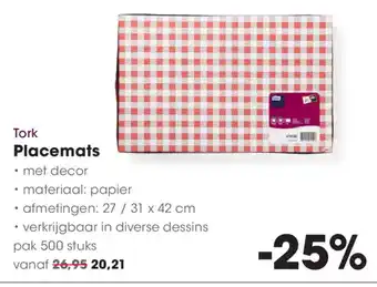 HANOS Tork Placemats 500st aanbieding