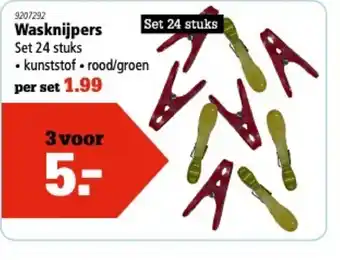 Marskramer Wasknijpers 24-pack aanbieding