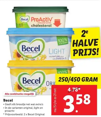 Lidl Becel 2*250/450g aanbieding