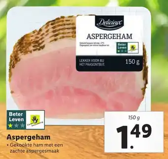 Lidl Delicieux Aspergeham 150g aanbieding
