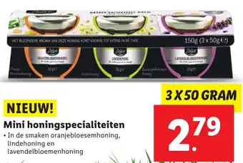 Lidl Delicieux Mini honingspecialiteiten 3*50g aanbieding