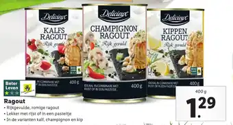 Lidl Delicieux Ragout 400g aanbieding