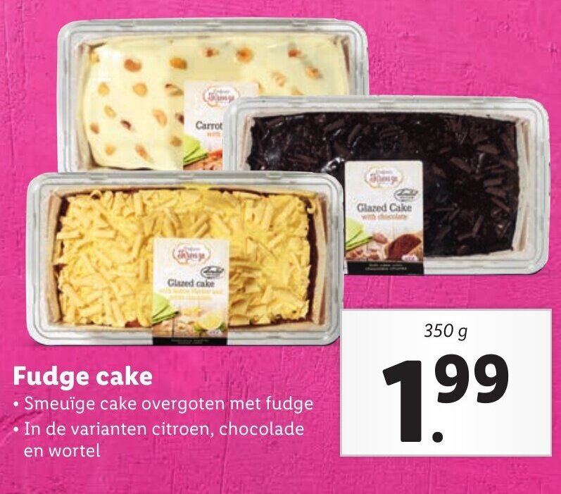 Delicieux Fudge cake 350g aanbieding bij Lidl