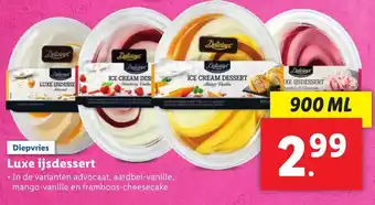 Lidl Delicieux Luxe IJsdessert 900ml aanbieding