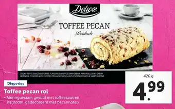 Lidl Delicieux Toffee pecan rol 420g aanbieding