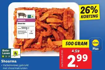 Lidl Shoarma 500g aanbieding