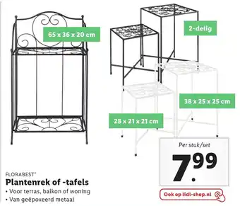 Lidl Florabest Plantenrek of -tafels aanbieding