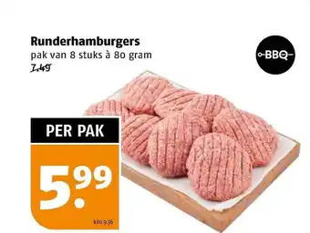 Poiesz Runderhamburgers aanbieding