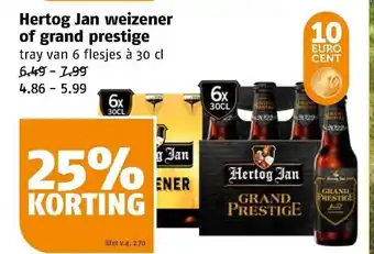 Poiesz Hertog jan weizener of grand prestige 25% korting aanbieding