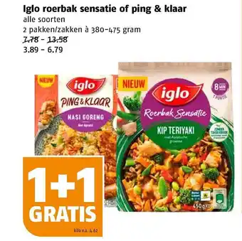 Poiesz Iglo roerbak sensatie of ping & klaar 1+1 gratis aanbieding