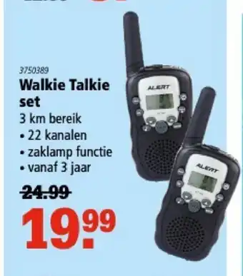 Marskramer Walkie Talkie set 3km aanbieding