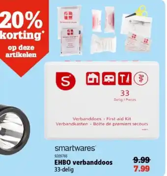 Marskramer Smartwares EHBO verbanddoos 33-delig aanbieding