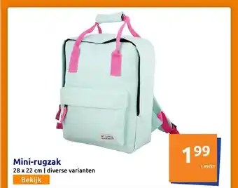 Action Mini-Rugzak 28 X 22 Cm aanbieding