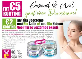 Gezond & Wel alviana Deocrème met Bio Salie of met Bio Katoen aanbieding