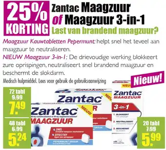 Gezond & Wel Zantac Maagzuur of Maagzuur 3-in-1 aanbieding