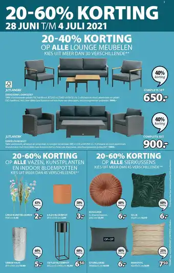 Jysk 20-60% korting aanbieding