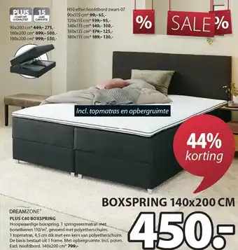 Jysk Plus c40 boxspring aanbieding