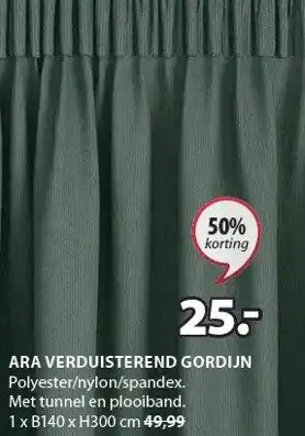 Jysk Ara verduisterend gordijn aanbieding