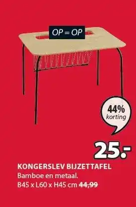 Jysk Kongerslev bijzettafel aanbieding