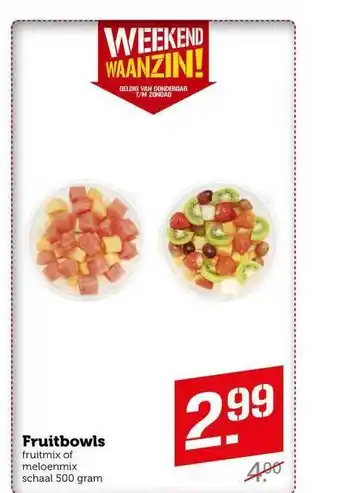 CoopCompact Fruitbowls fruitmix of meloenmix aanbieding